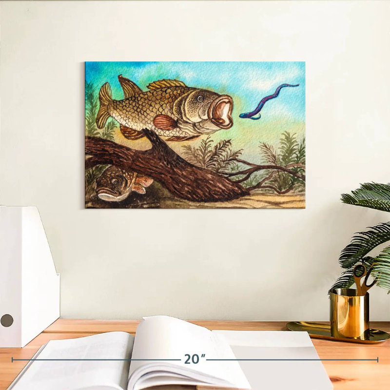 Brampt Largemouth Bass, 8" H x 12" W