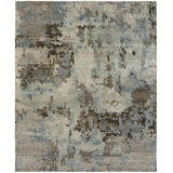 Aurora Drift Hand Knotted Abstract Area Rug