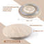 Guein Round Natural Marble Lazy Susan Tray,Light BeigeTravertine