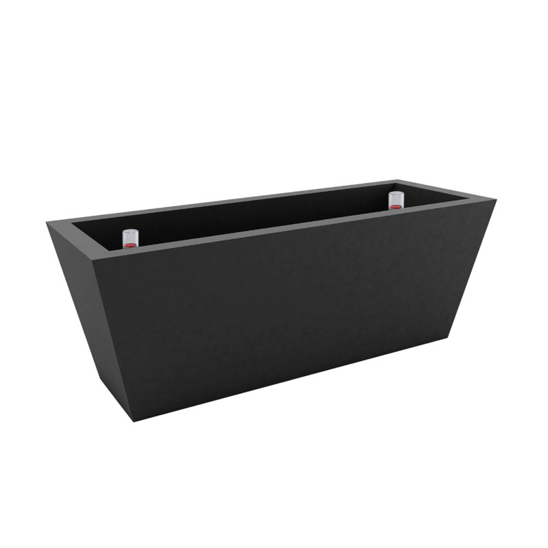 Conic Resin Planter Box, Anthracite, 11.75" H x 31.5" W x 11.75" D