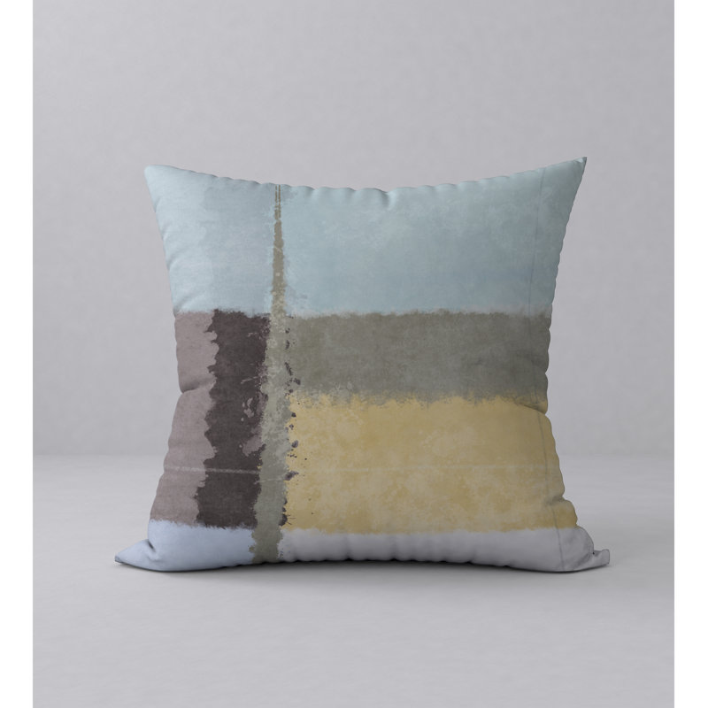 Abstract Throw Pillow, 18" H x 18" W