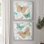 Asbury Garden Butterflies I - Ensemble de 2 reproductions d'art sur papier encadrées