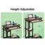 Table d'appoint avec roulettes, table mobile en C durable, bureau étroit, station de charge pratique