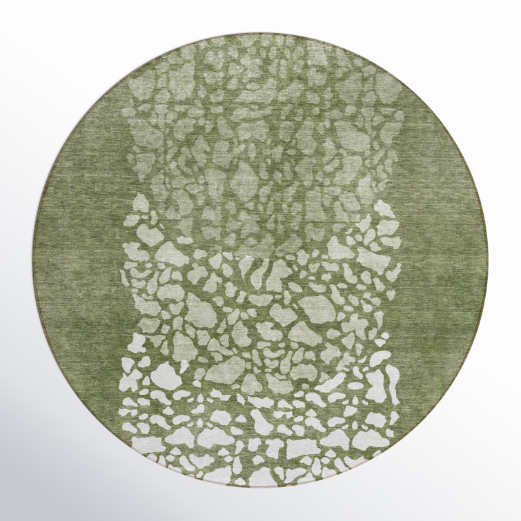 Machine-Washable Stain Resistant Abstract Area Rug
