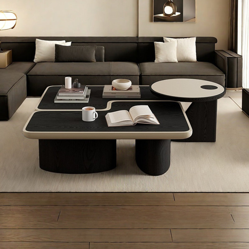 Table basse moderne en cuir simple