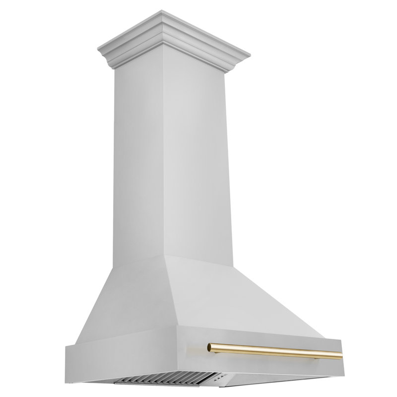 30" Autograph Edition 700 CFM Ducted Wall Mount Range Hood, Gold