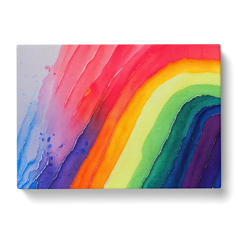 XXX-H1022-WF-10005X Watercolour Rainbow Art Vol.1 Abstract - Wrapped Canvas Painting