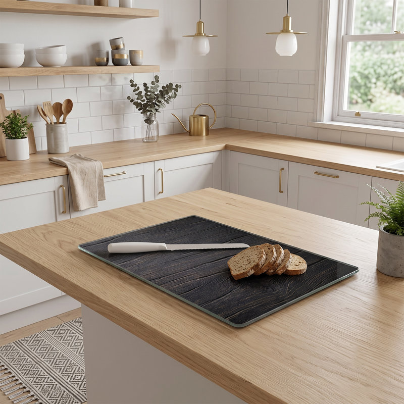 Rustic Charred Wood Grain Cutting Board