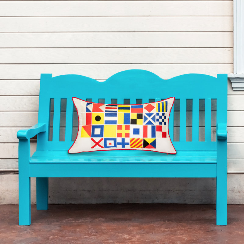 Housse et insert de coussin rectangulaire d'extérieur pour l'intérieur et l'extérieur Nautical Collection