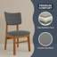 Ensemble de quatre chaises de salle à manger rembourrées ergonomiques de style Mid-Century moderne-699707649