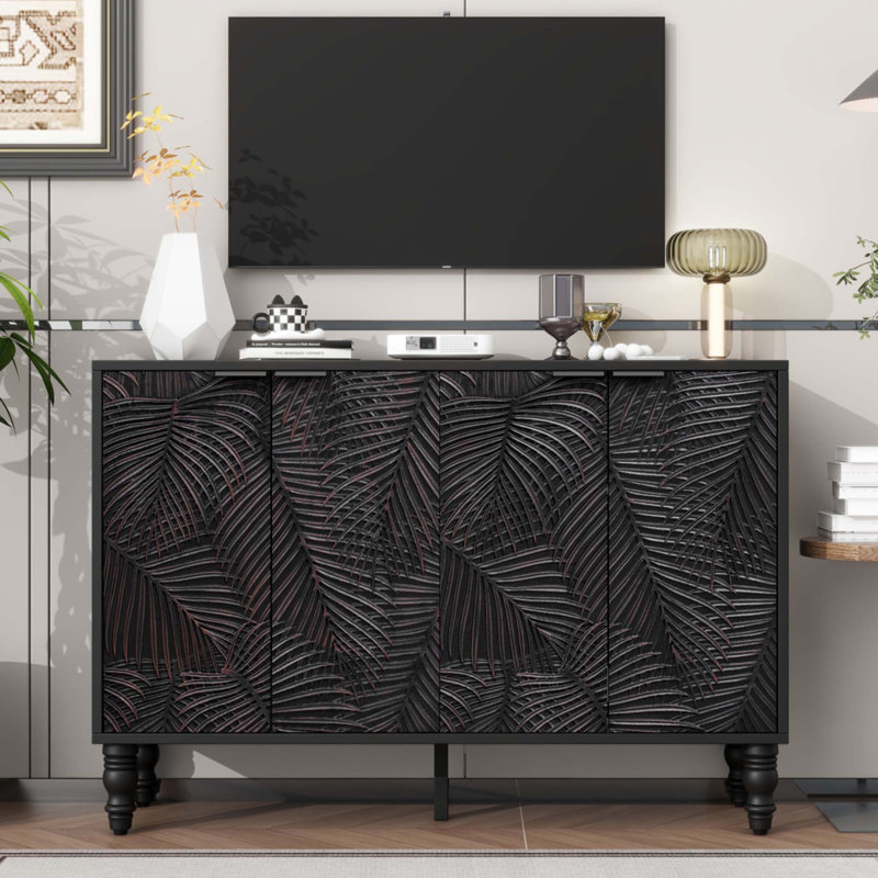 47.2'' Modern TV Stand, Black