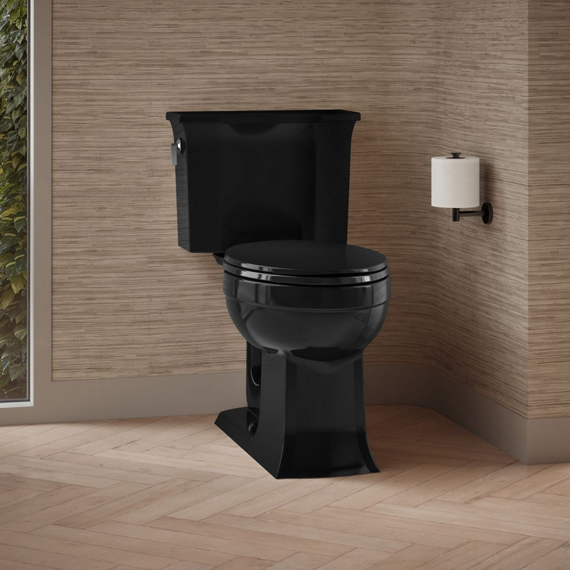 Toilette allongée deux pièces à économie d'eau Archer® 1,28 GPF (siège non inclus), Noir