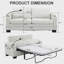 Canapé-lit escamotable 73,63 x 27,96 po, matériau chenille, grand canapé-lit coulissant avec matelas en mousse à mémoire de forme, salon, chambre à coucher, bureau, appartement,