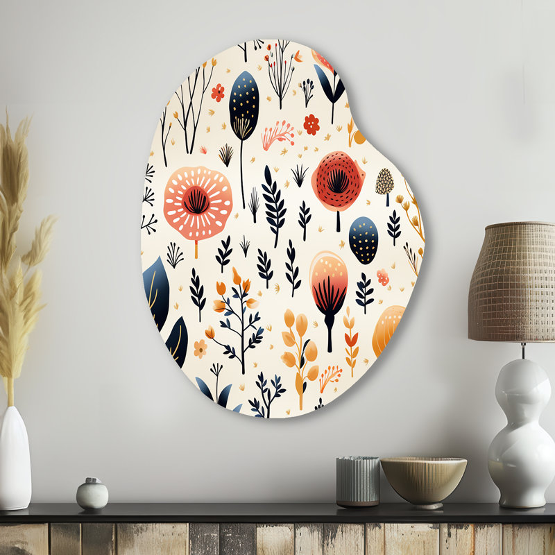 Lark Manor™ Hiawassee - Floral Pear Shape Asymmetric Metal Wall Art ...