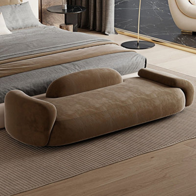 Banc rembourré en mélange de polyester Harnam
