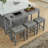 Bar Sofa Table With Power Outlet, 4 Piece Bar Table And Chair Set With Upholstered Stools-1630388049-1630388052