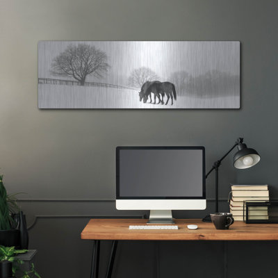  «Grazing pair» par Erin Clark, art mural en métal, 48 po x 16 po