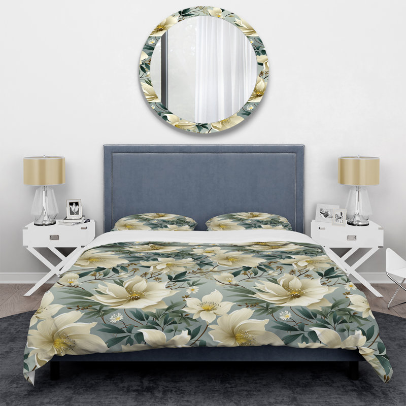 Ensemble de housse de couette Earthy Zen Garden II - Plants, Housse de couette pour grand lit et 2 taies décor
