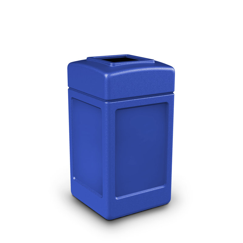 Poubelle PolyTec 42 gallons, Bleu