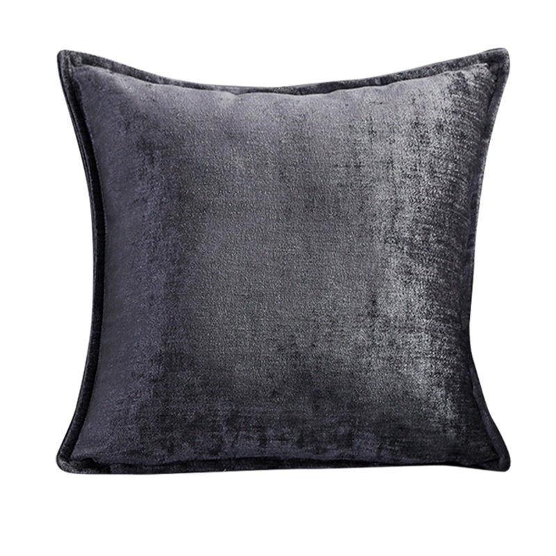 Chenille Reversable Throw Pillow Set of 2, Charcoal