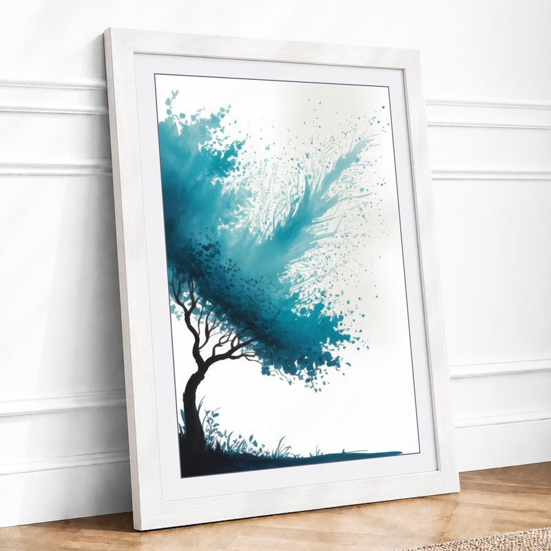 Tree Bursting Colour Modern - Print, A3 - 42.0 x 29.7 cm, White
