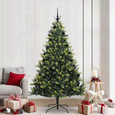 Artificial Hinged Christmas Tree 300 LEDs Green
