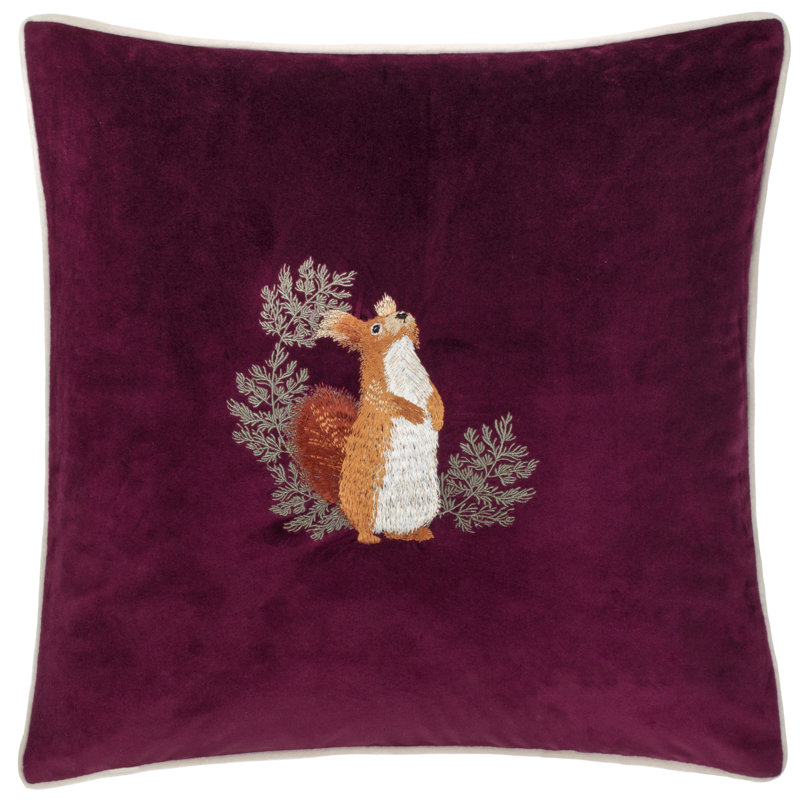Pineberry Forest Cushion Cover Abstract Purple Square Throw Pillow Cover