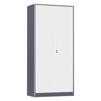 Armoire de rangement simple en acier avec serrure (H 72 po x l 32 po x P 16 po)
