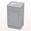 18" Bathroom Vanity With Sink, Vanity Cabinet With Door Shelf And Adjustable Shelf, Grey-702418296