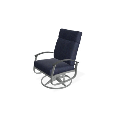 Chaise berçante pivotante réglable avec coussins Askar