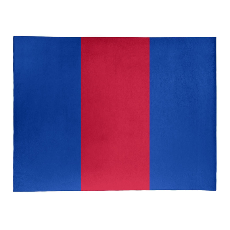 Bleu tissé à plat, Rectangle 8 pi x 10 pi