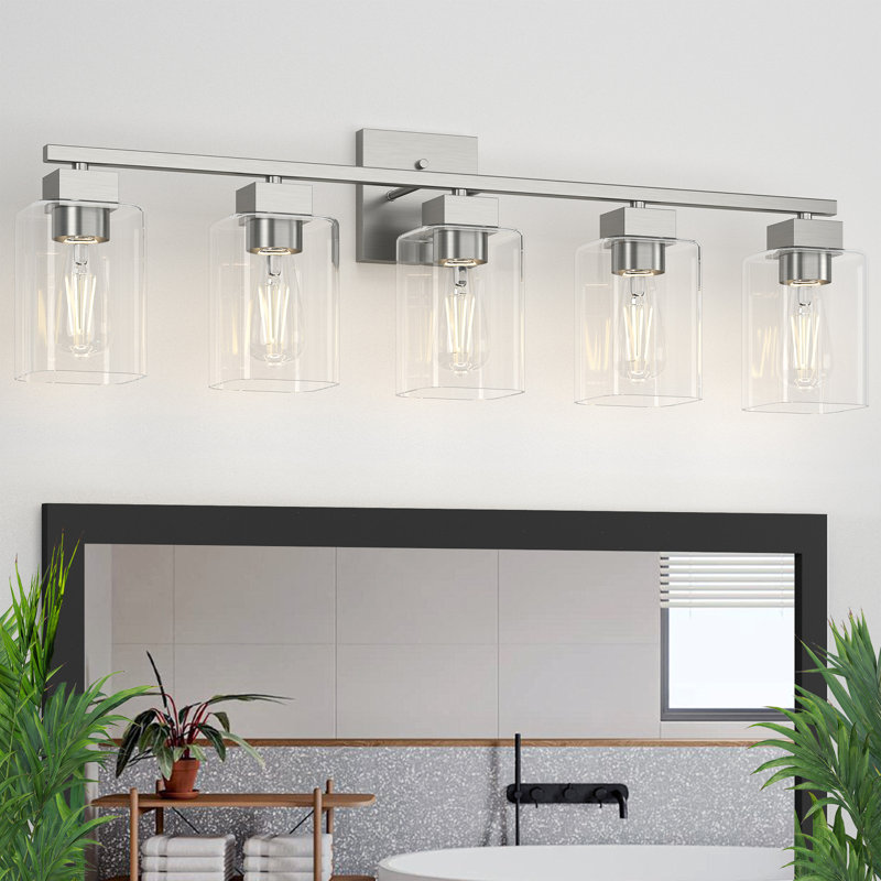 Hartshorn Vanity Light, Brushed Nickel, 5 Lights