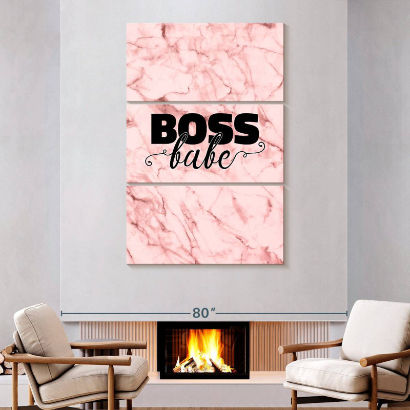 «Tergel Boss Babe Girl Power», citation, H 74 po x l 48 po