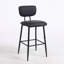Upholstered Counter Stool with Metal Frame-271538345