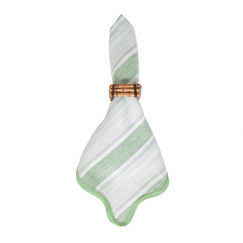 Cabana Stripe Napkins, Seagrass