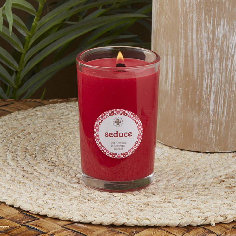 Seduce Red Beeswax Aromatherapy Jar Candle