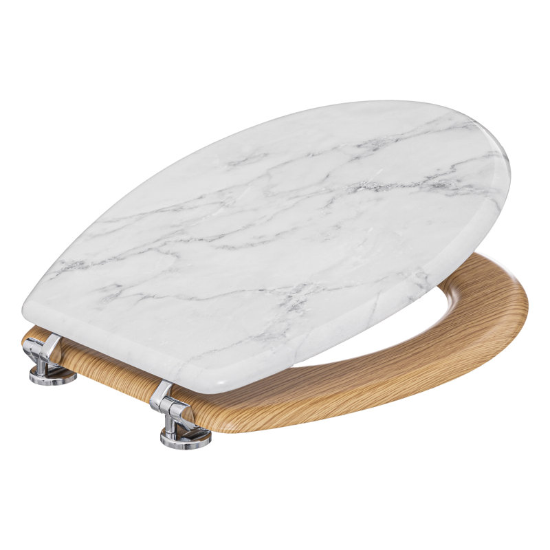Soft Close Elongated Standard Toilet Seat, White