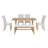 6-Piece Retro Rectangular Dining Table Set-33375565