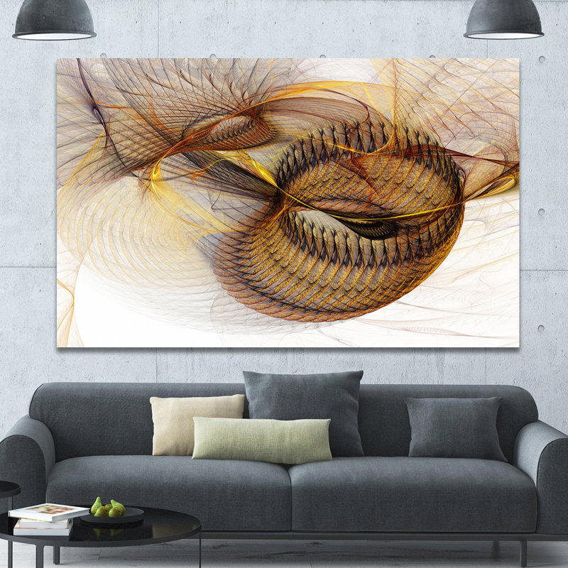 «Abstract Brown Spiral», impression sur toile tendue, H 40 po x l 60 po x P 1,5 po