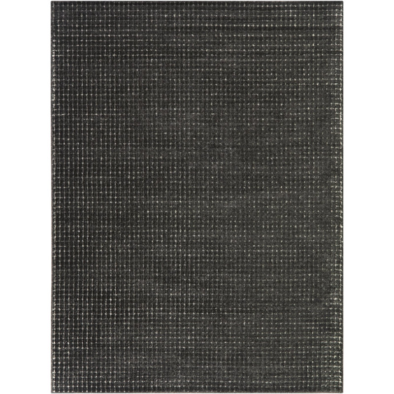 Tapis texturé gris anthracite Hestia, Rectangle 7 pi 10 po x 10 pi