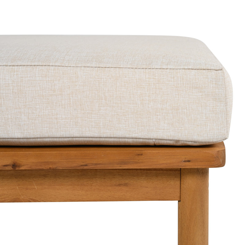 Ensemble de conversation d'extérieur 5 pièces en bois d'acacia et corde