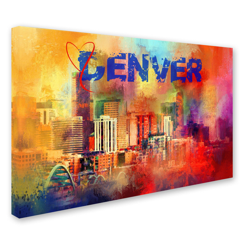 «Sendre Love to Denver», impression sur toile tendue Vidur, H 22 po x l 32 po