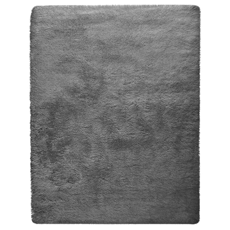 Braeley Solid Colour Shag Area Rug, Rectangle 122cm x 183cm