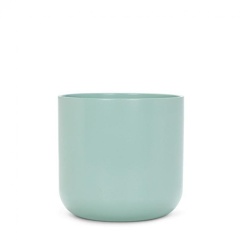 Pot à fleurs rond vert menthe