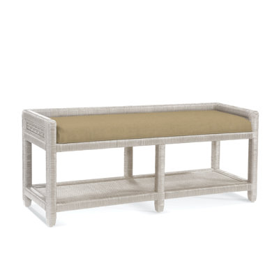 Glinda Wicker Shelves Storage Bench by Birch Lane