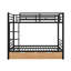 Metal Convertible Bunk Bed With 2 Drawers