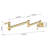Brushed Gold Wall Mounted Folding Pot Filler Faucet - 360 Spin, Space Saving, Brass Made, Double Handles For Accurate Water Flow Control, Corrosion Resistance Swivel, Efficient, Material, To-1396853269