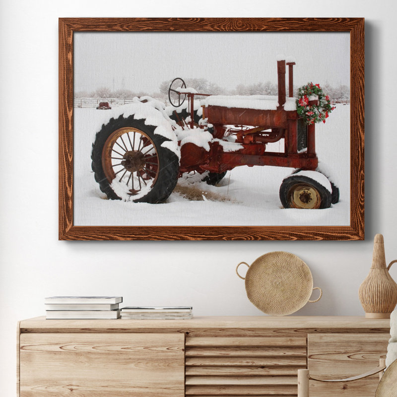 " Christmas Tractor ", Maple, 23" H x 32" W x 1" D