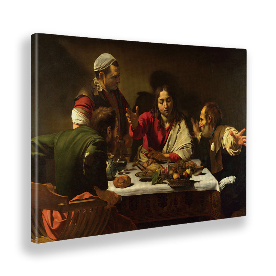 Wandbild Dinner in Emmaus 2 von Caravaggio