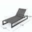 Ensemble de 2 chaises longues réglables en aluminium, pour la détente et la durabilité en plein air, avec plusieurs positions d'inclinaison-414897985-414897986